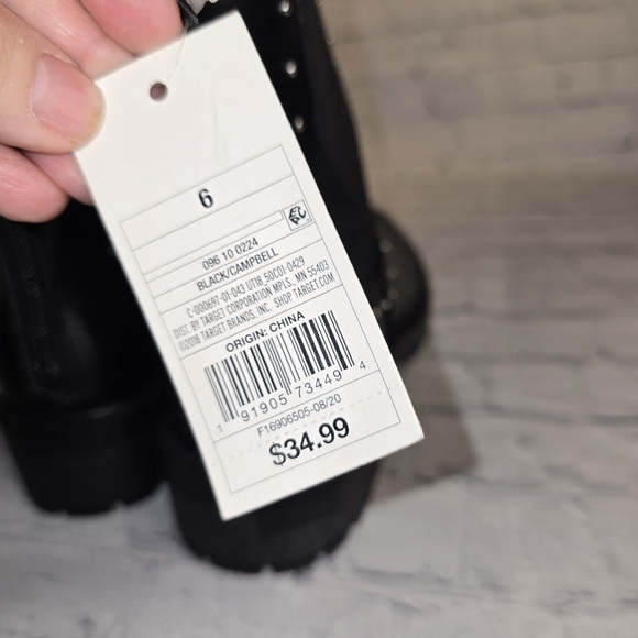 Universal Thread Black Studded Ankle Boots - Picture 6 of 8